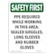 Signmission OSHA SAFETY FIRST Sign, PPE Required While Working In, 10in X 7in Decal, 7" W, 10" H, Portrait OS-SF-D-710-V-11211 - alternate 1